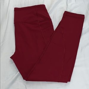 VS Knockout Pocket Tights Ruby Red L.S